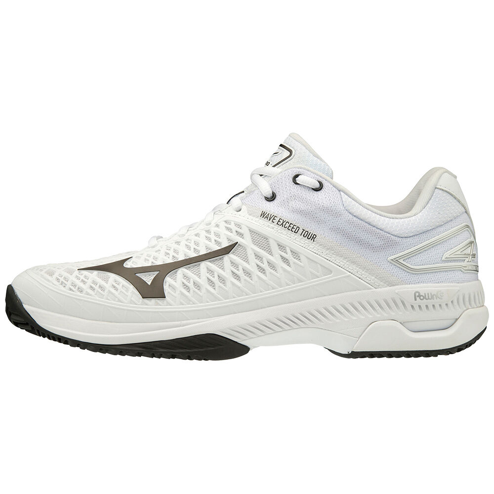 Mizuno Men's Wave Exceed Tour 4 CC Tennis Shoes White/Black (61GC207709-FUM)